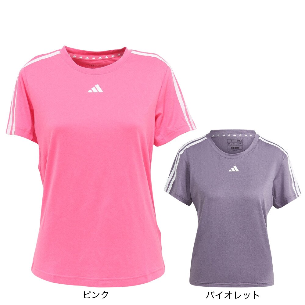 アディダス（レディース）半袖Tシャツ レディース  エッセンシャルズ スリーストライプス BUT04-IC5039
