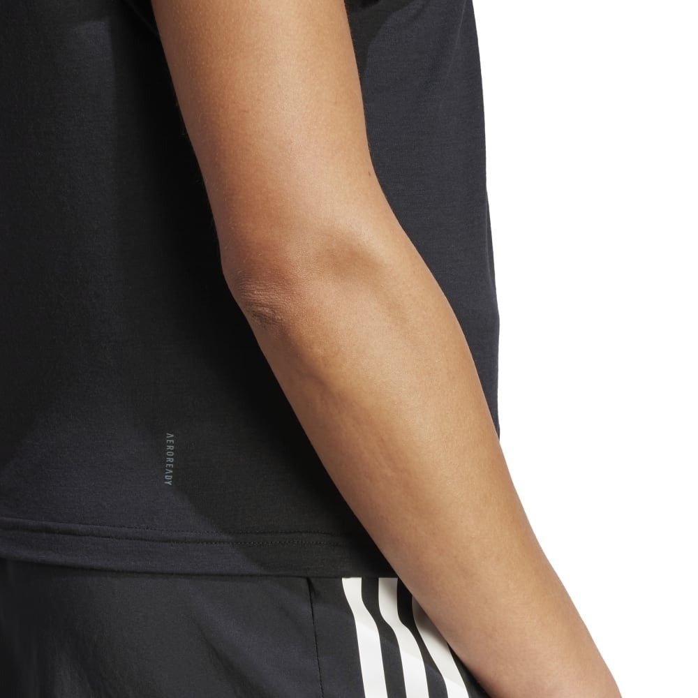 アディダス（adidas）（レディース）トレイン アイコンズ トレーニング レギュラーフィット 半袖ロゴTシャツ DJD38-HY9258