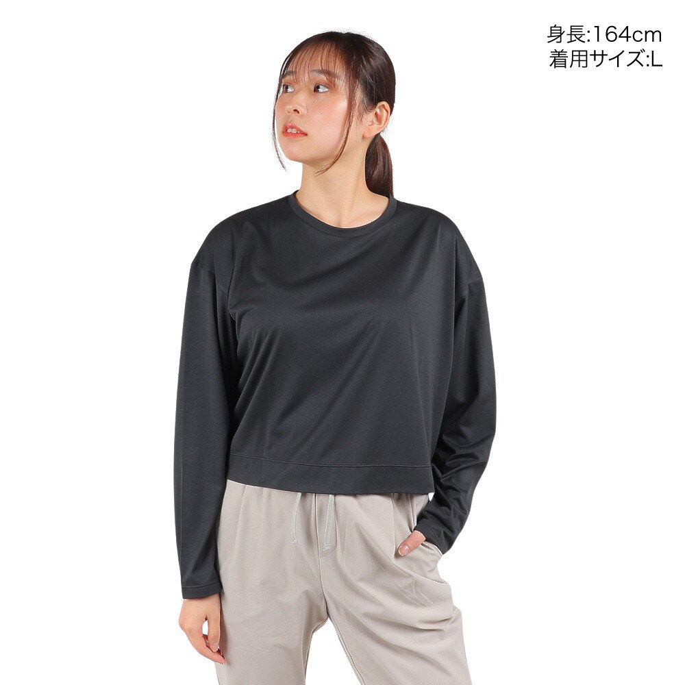 ダンスキン（DANSKIN）（レディース）長袖Tシャツ レディース サップルスキン ヨガ DC523104 K