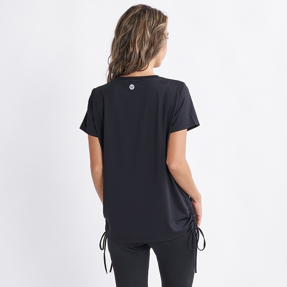 ロキシー（ROXY）（レディース）半袖Ｔシャツ レディース 水陸両用 速乾 UVカット SOMEHOW 23FWRST234548BLK