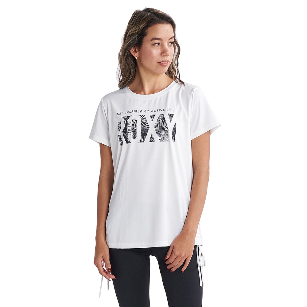 ロキシー（ROXY）（レディース）半袖Tシャツ レディース 水陸両用 速乾 UVカット SOMEHOW 23FWRST234548WHT
