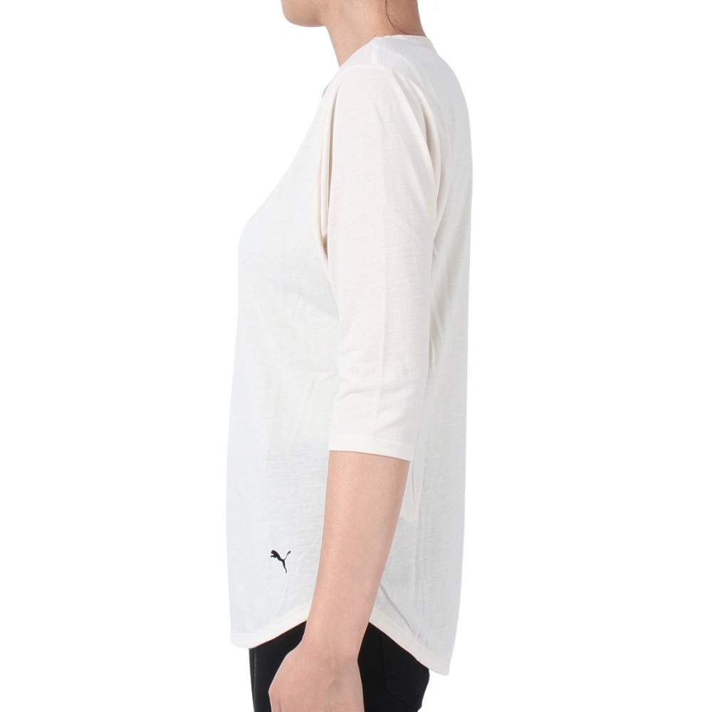 プーマ（PUMA）（レディース）STUDIO ヨガ 3/4 七分袖Tシャツ 524299 87 BEG