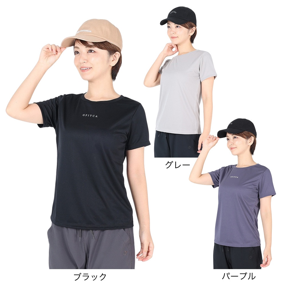 ジーフィット（G-FIT）（レディース）フィットネスウェア ショートスリーブトップ GA-C660TS-M-B