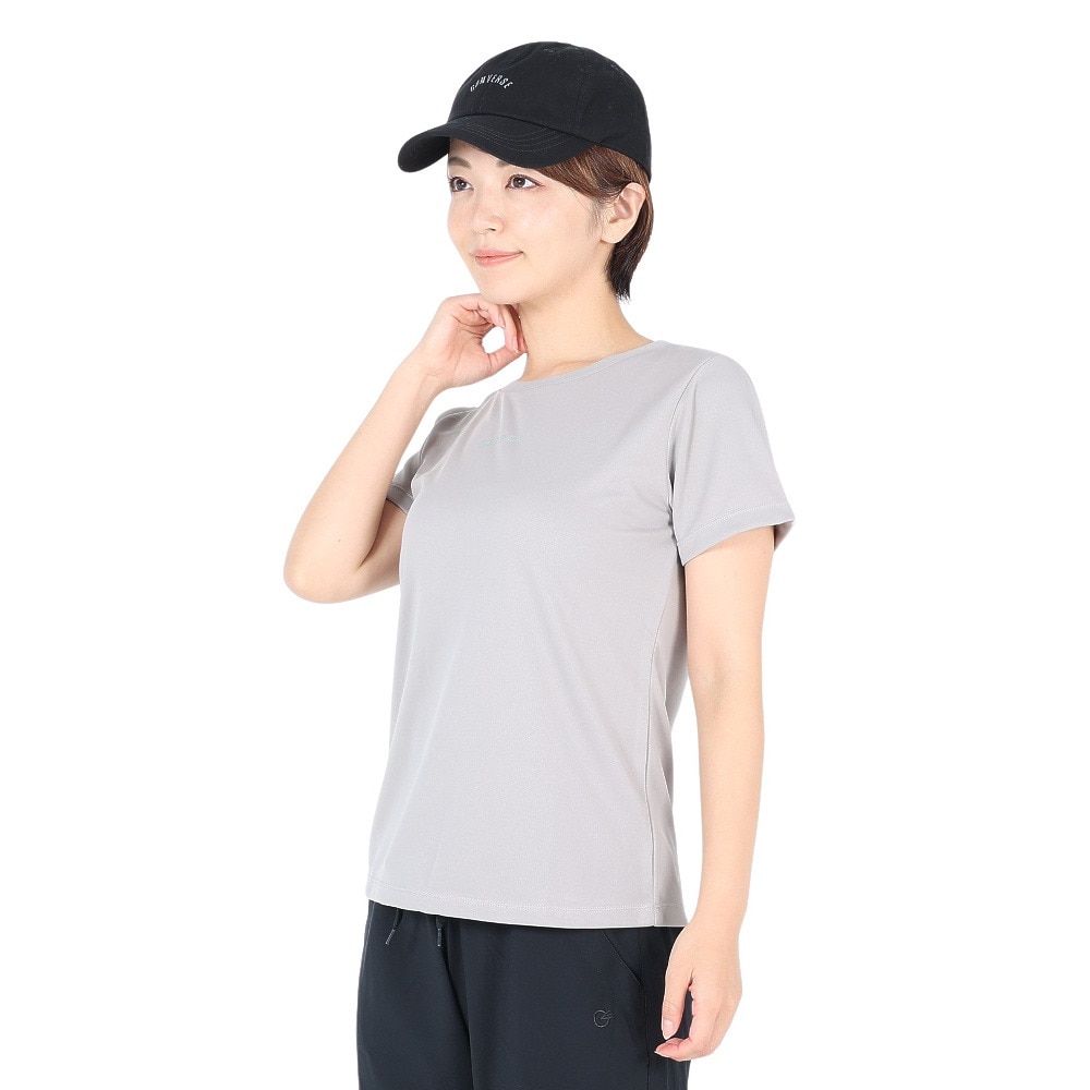 ジーフィット（G-FIT）（レディース）フィットネスウェア ショートスリーブトップ GA-C660TS-M-GRY