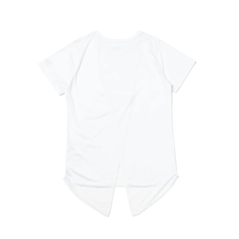 ニューエラ（NEW ERA）（レディース）tシャツ 半袖 パフォーマンスアパレル バックスリット 吸汗速乾 ホワイト 白 ヨガ フィットネスウェア 14121930