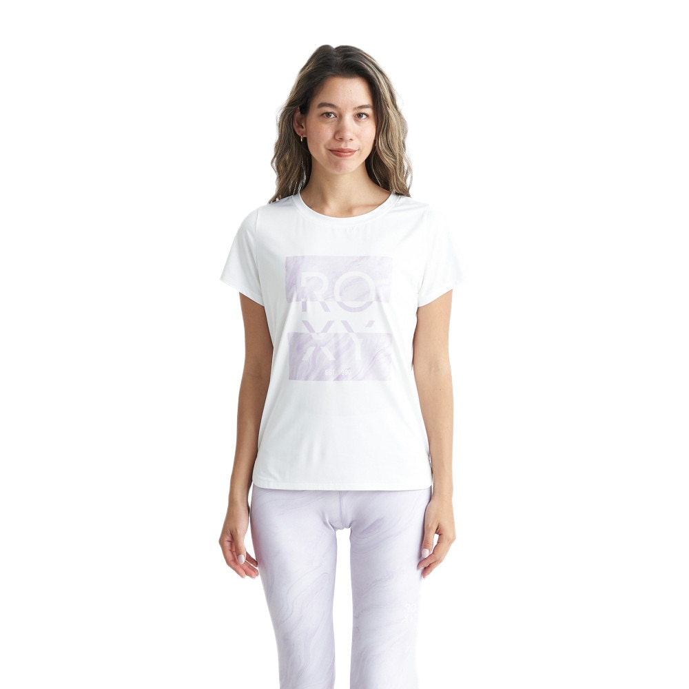 ロキシー（ROXY）（レディース）半袖Tシャツ SPIRITED 24SPRST241511WHT