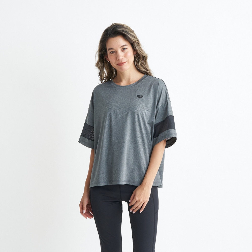 ロキシー（ROXY）（レディース）半袖Tシャツ SIMPLY CALM 24SPRST241517DGY