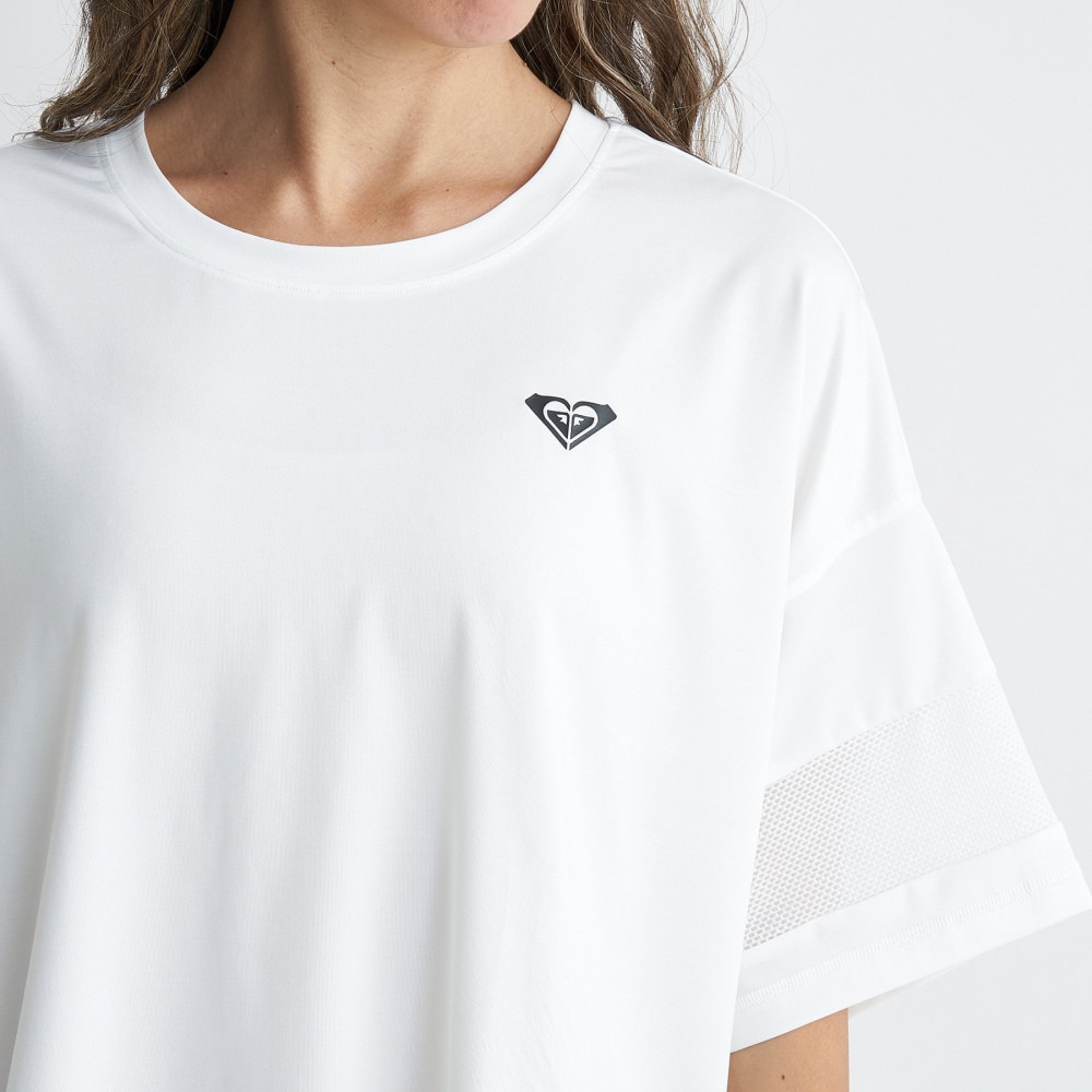 ロキシー（ROXY）（レディース）半袖Tシャツ SIMPLY CALM 24SPRST241517WHT
