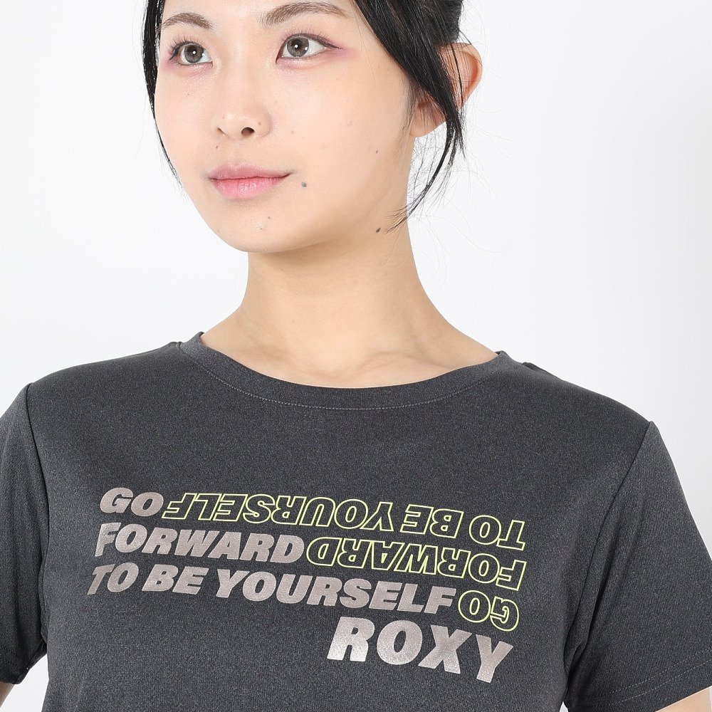 ロキシー（ROXY）（レディース）半袖Tシャツ BE YOURSELF 24SPRST241536DGY