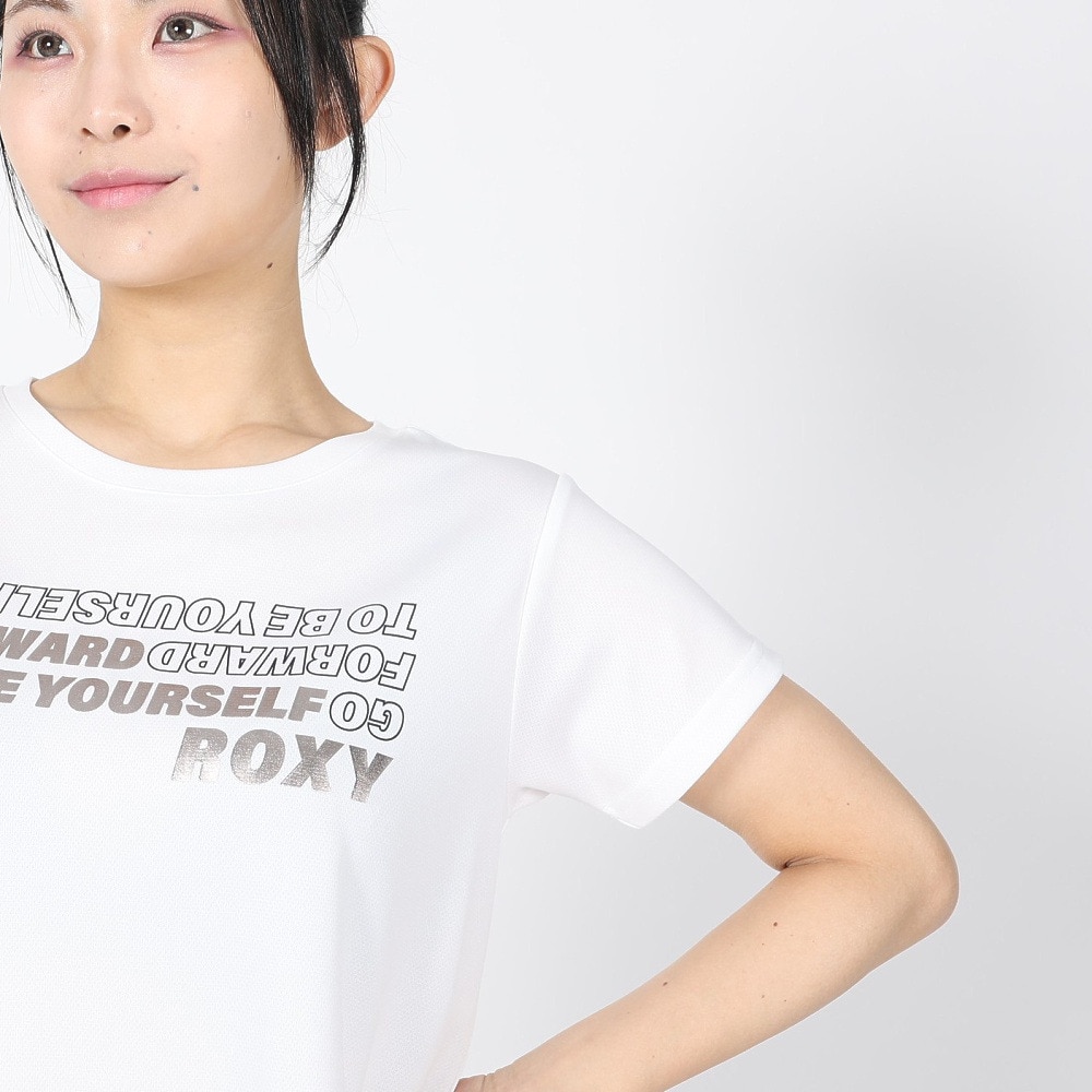 ロキシー（ROXY）（レディース）半袖Tシャツ BE YOURSELF 24SPRST241536WHT