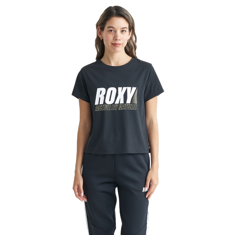 ロキシー（ROXY）（レディース）冷感 半袖Tシャツ MY WAY 24SPRST241543BLK