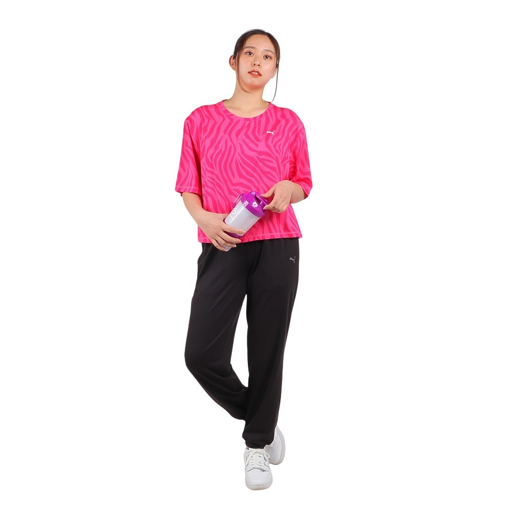 プーマ（PUMA）（レディース）TRAIN FAVORITE AOP クロップ Tシャツ 523659 49 ROS