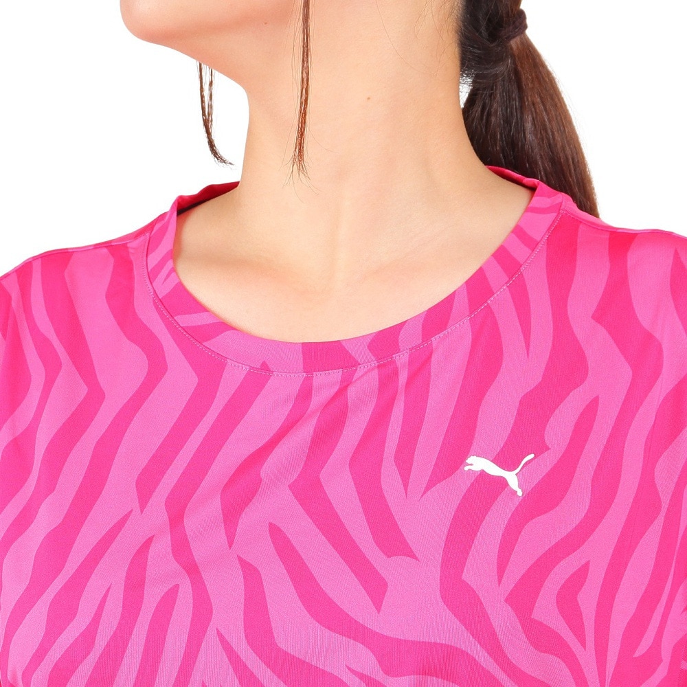 プーマ（PUMA）（レディース）TRAIN FAVORITE AOP クロップ Tシャツ 523659 49 ROS