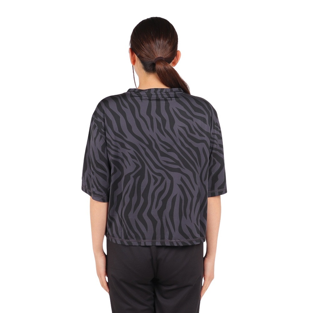 プーマ（PUMA）（レディース）TRAIN FAVORITE AOP クロップ Tシャツ 523659 99 BLK
