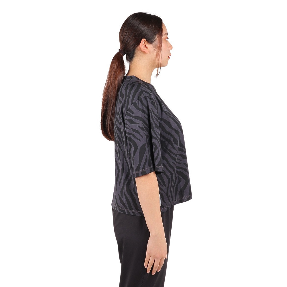 プーマ（PUMA）（レディース）TRAIN FAVORITE AOP クロップ Tシャツ 523659 99 BLK