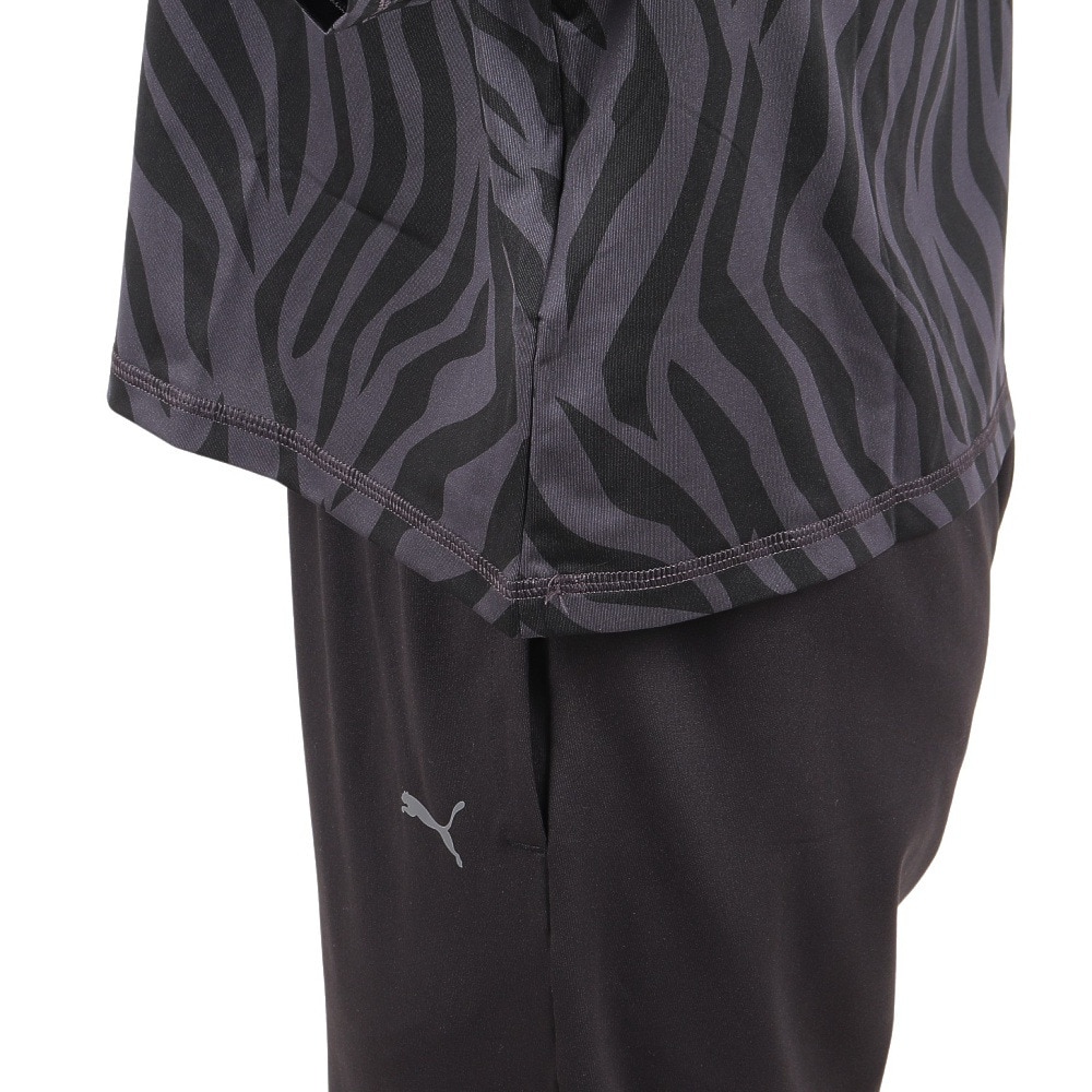 プーマ（PUMA）（レディース）TRAIN FAVORITE AOP クロップ Tシャツ 523659 99 BLK