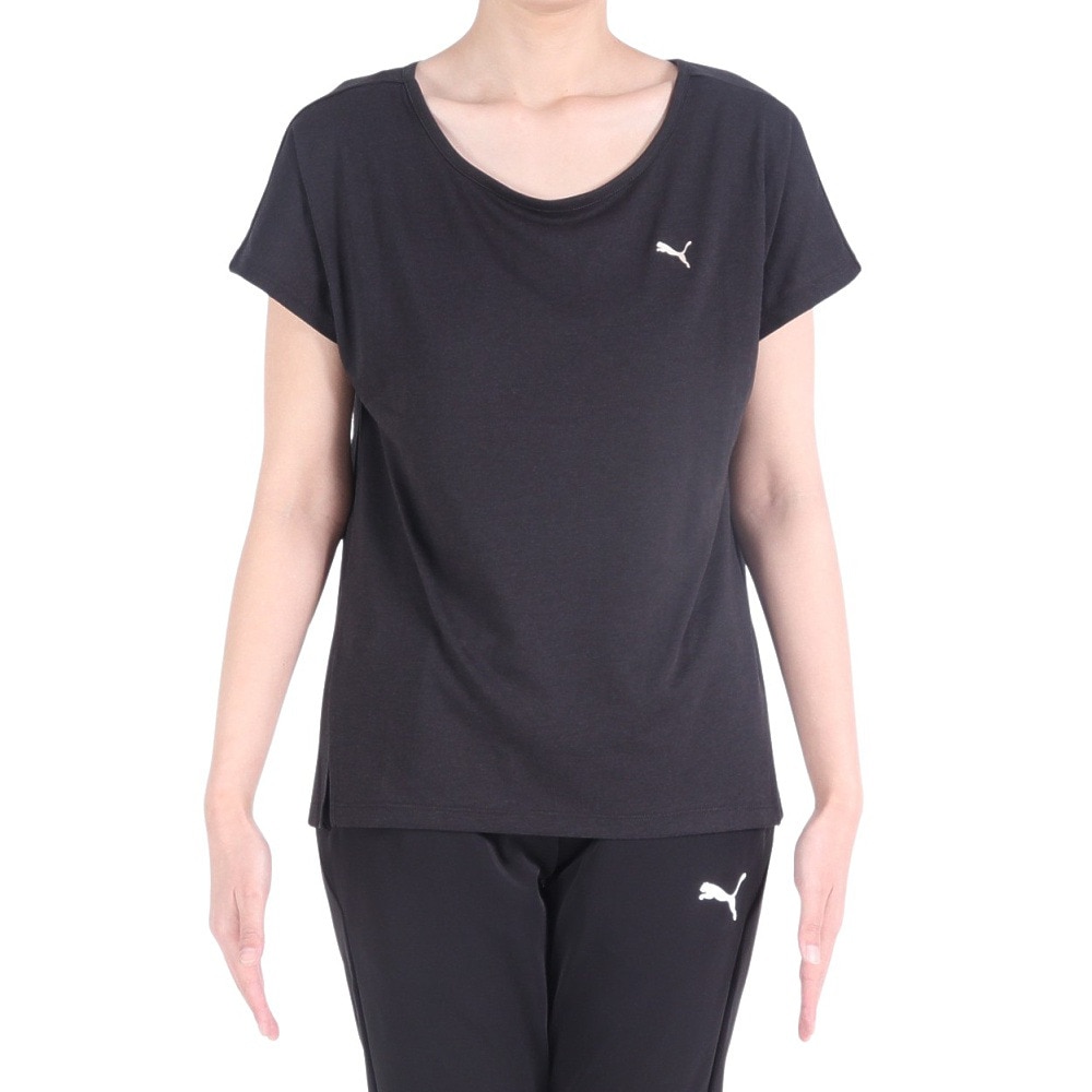 プーマ（PUMA）（レディース）トレインエッジ 半袖Tシャツ 525274 01 BLK