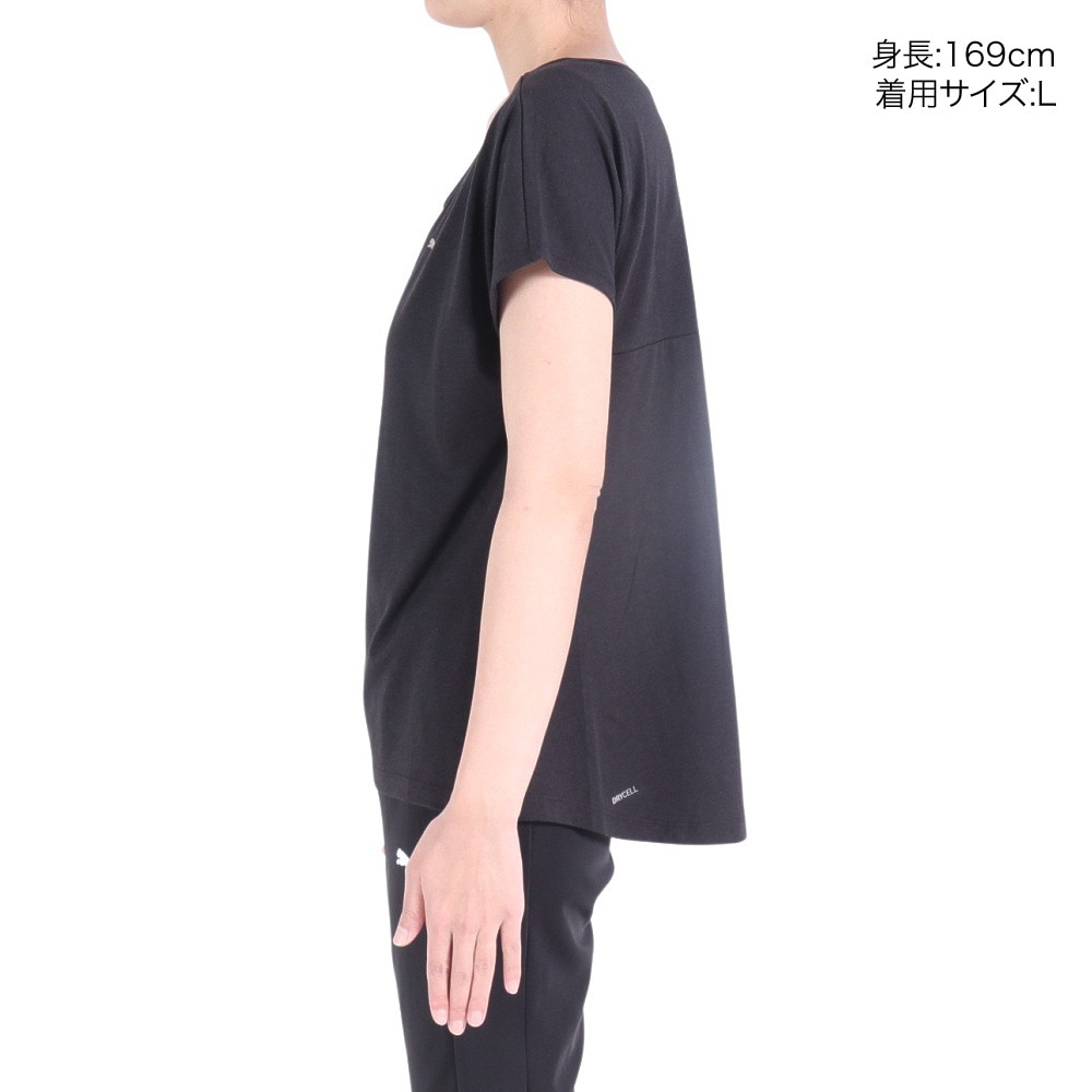 プーマ（PUMA）（レディース）トレインエッジ 半袖Tシャツ 525274 01 BLK