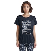 ロキシー（ROXY）（レディース）FLAMINGO TEE 水陸両用 速乾 UVカット 半袖Tシャツ 24SURST242508BLK