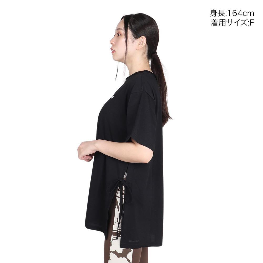 ハーレー（HURLEY）（レディース）ファントム オーバーサイズド サイド リボン Tシャツ WUT2421005-BLK
