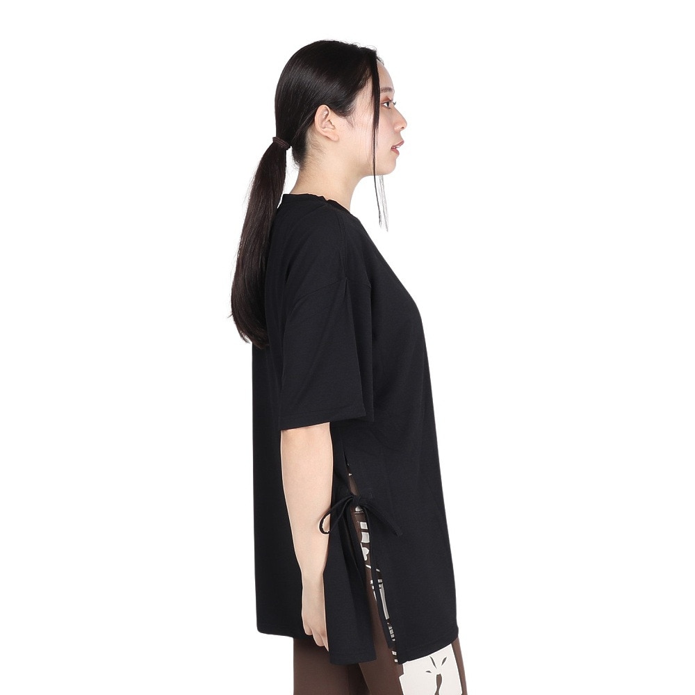 ハーレー（HURLEY）（レディース）ファントム オーバーサイズド サイド リボン Tシャツ WUT2421005-BLK