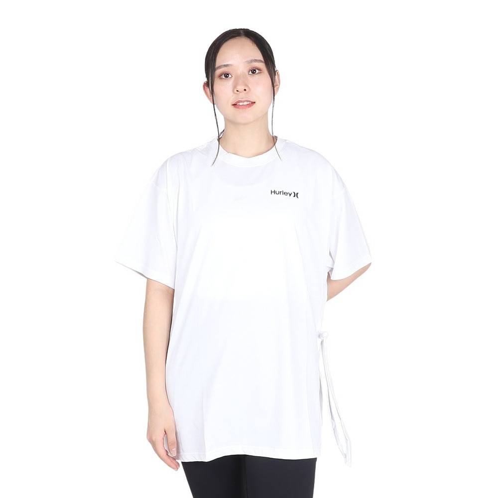 ハーレー（HURLEY）（レディース）ファントム オーバーサイズド サイド リボン Tシャツ WUT2421005-WHT