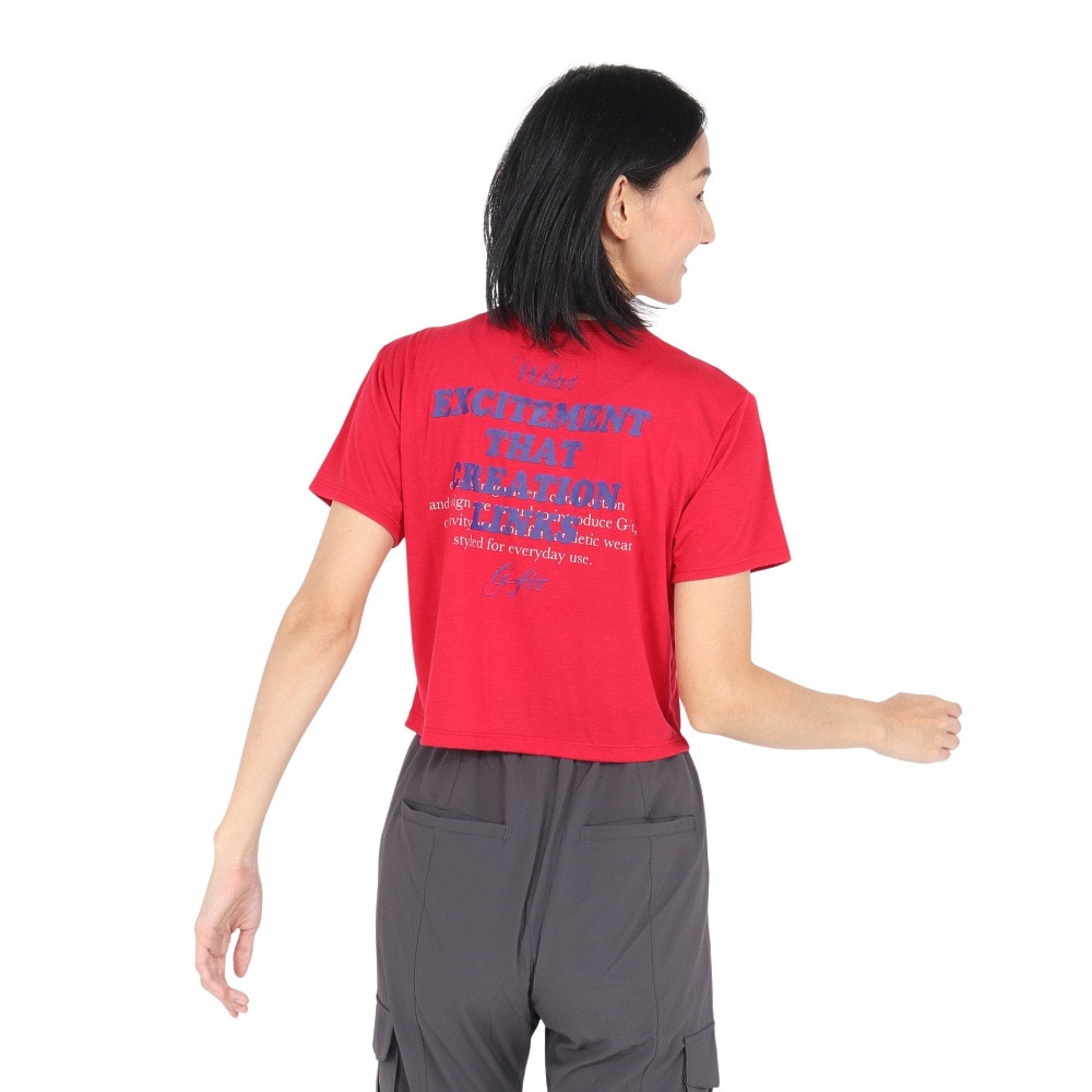 ジーフィット（G-FIT）（レディース）クロップド ショートスリーブトップ GA-C668TS-R