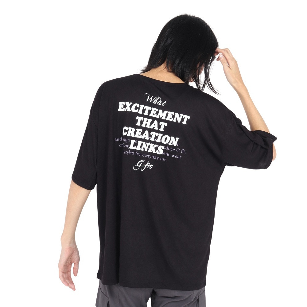 ジーフィット（G-FIT）（レディース）リラックスフィット ショートスリーブトップ GA-C669TS-B