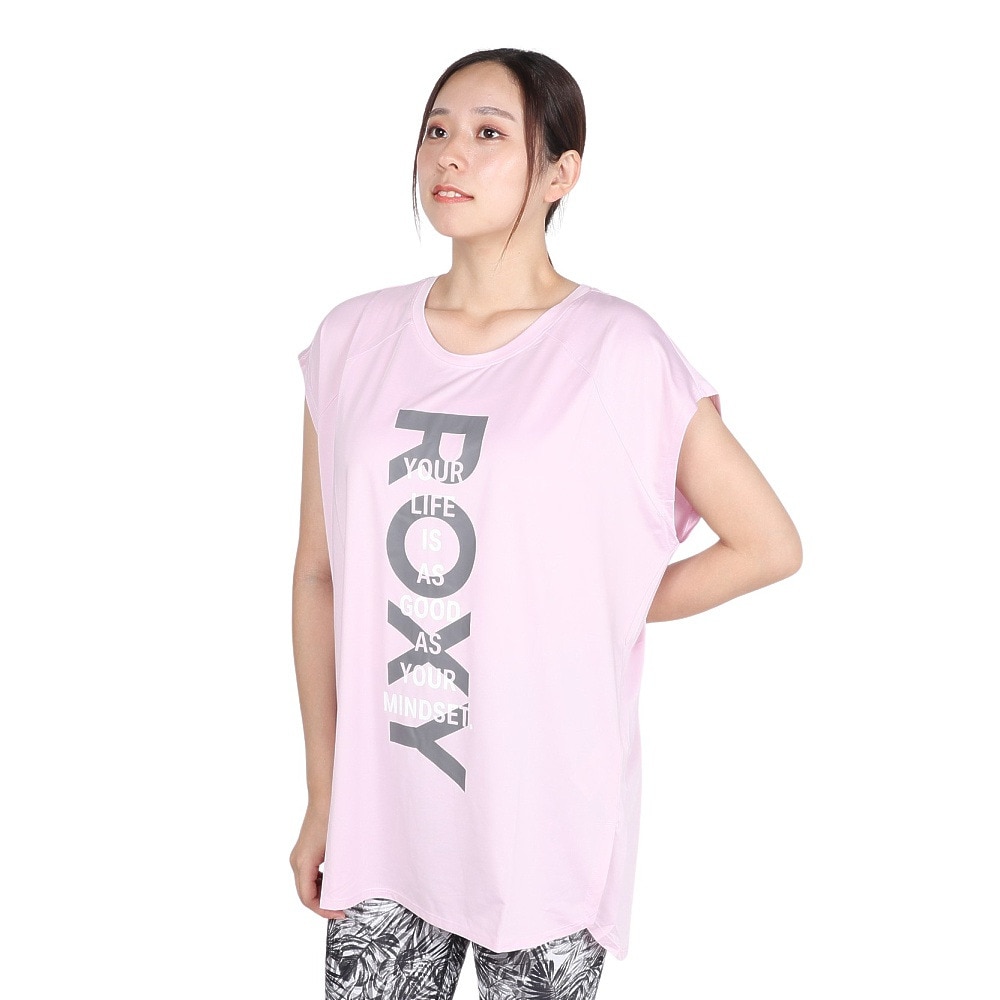 ロキシー（ROXY）（レディース）水陸両用 速乾 UVカットTシャツ AS GOOD AS 24FWRST244531PNK