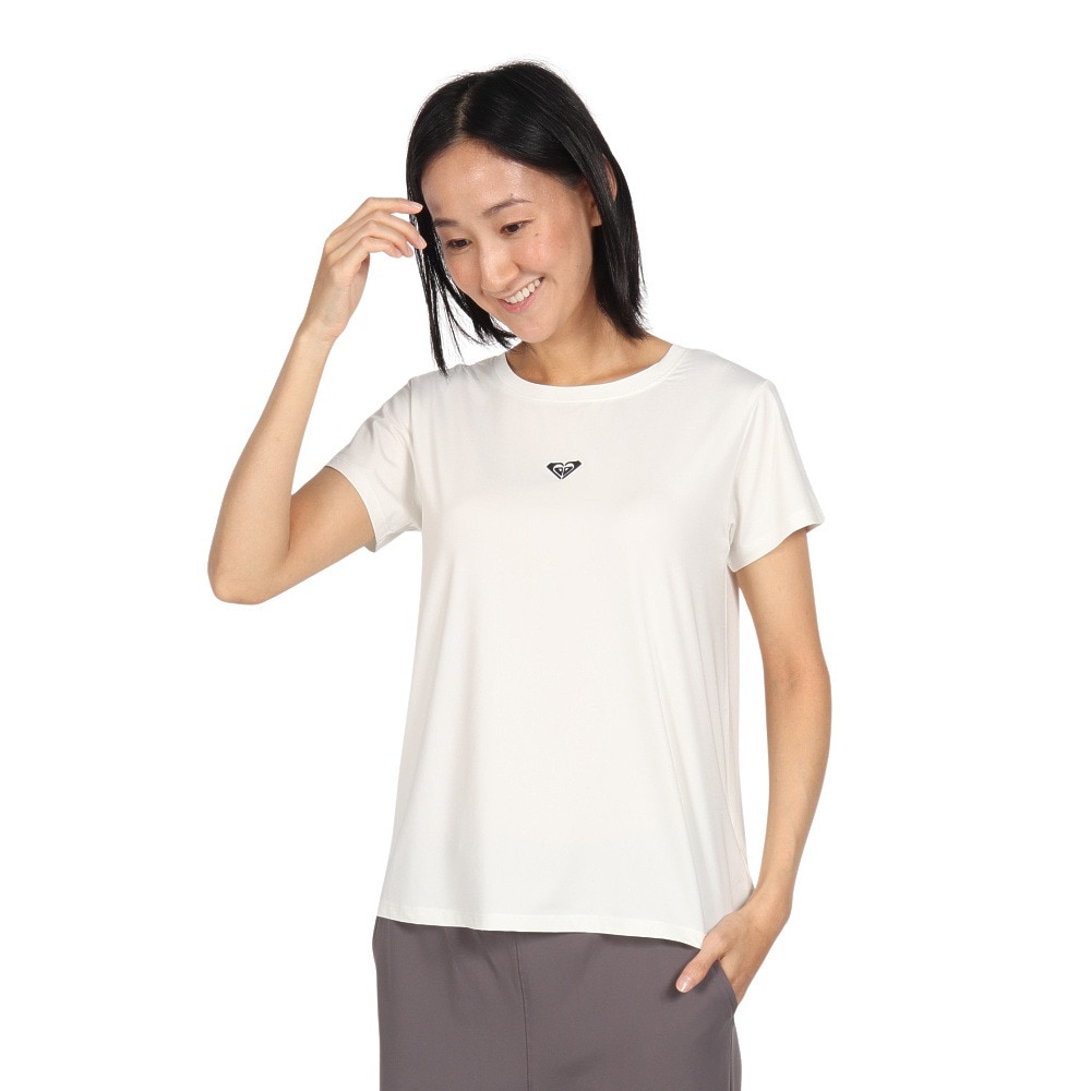 ロキシー（ROXY）（レディース）水陸両用 速乾 UVカット Tシャツ FEEL YOUR CHAKRA 24FWRST244533WHT