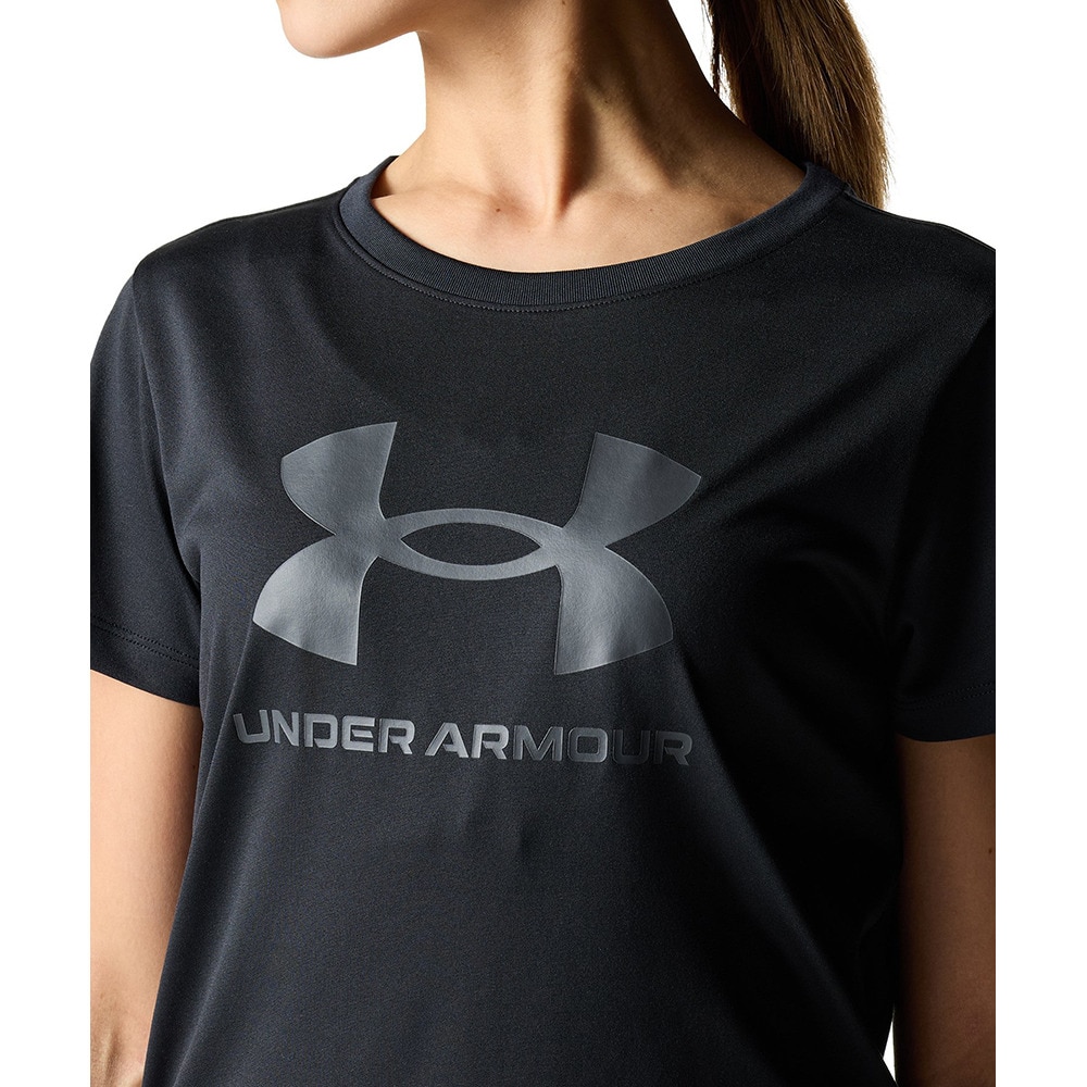 アンダーアーマー（UNDER ARMOUR）（レディース）テック ビッグロゴ ショートスリーブ Tシャツ 6001334 001