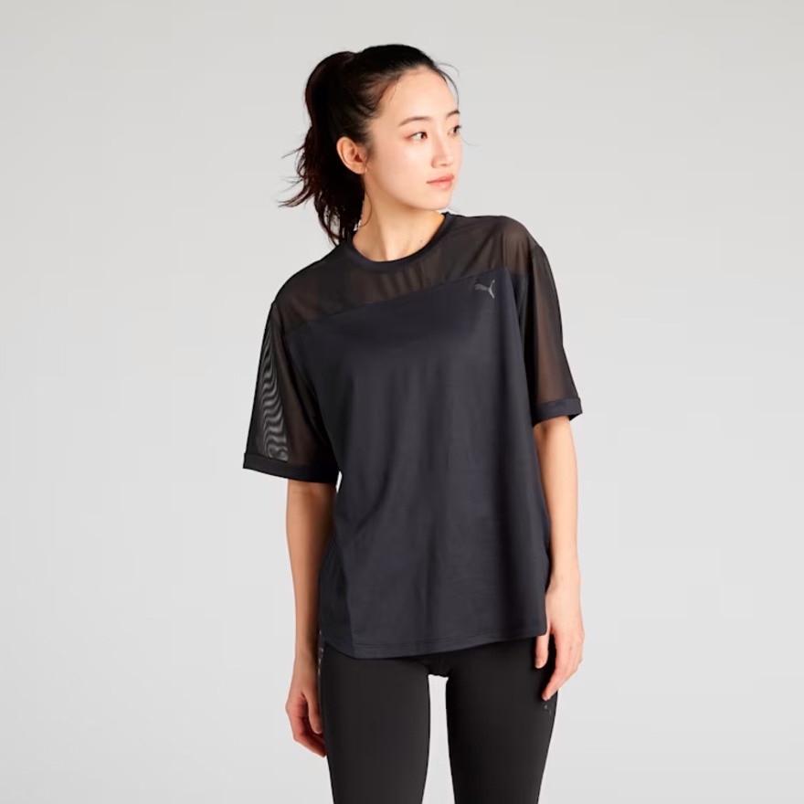 プーマ（PUMA）（レディース）ヨガ スタジオ ベーシック 半袖 Tシャツ 527014 01 BLK