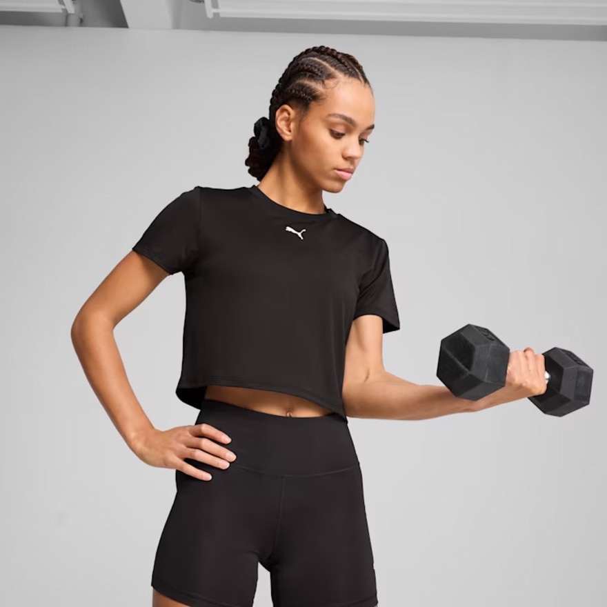 プーマ（PUMA）（レディース）トレーニング TAD エッセンシャル ベビー 半袖 Tシャツ 527329 01 BLK