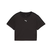 (レディース)トレーニング TAD エッセンシャル ベビー 半袖 Tシャツ 527329 01 BLK
