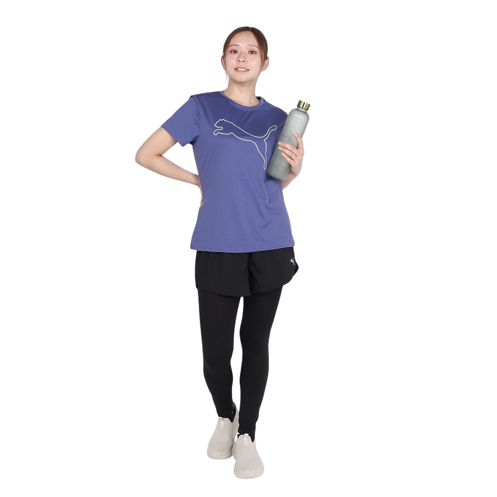 プーマ（PUMA）（レディース）トレーニング TAD エッセンシャル ロゴ 半袖 Tシャツ 527332 46 BGRY