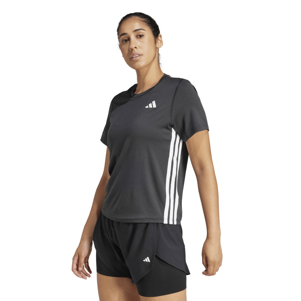 アディダス（adidas）（レディース）トレイン エッセンシャルズ スリーストライプス ワークアウト半袖Tシャツ KUC81-JH1392