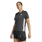 (レディース)トレイン エッセンシャルズ スリーストライプス ワークアウト半袖Tシャツ KUC81-JH1392