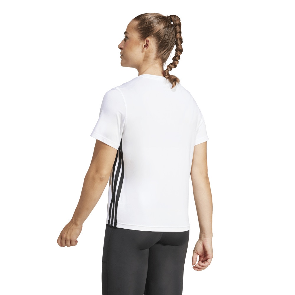 アディダス（adidas）（レディース）トレイン エッセンシャルズ スリーストライプス ワークアウト半袖Tシャツ KUC81-JH1393