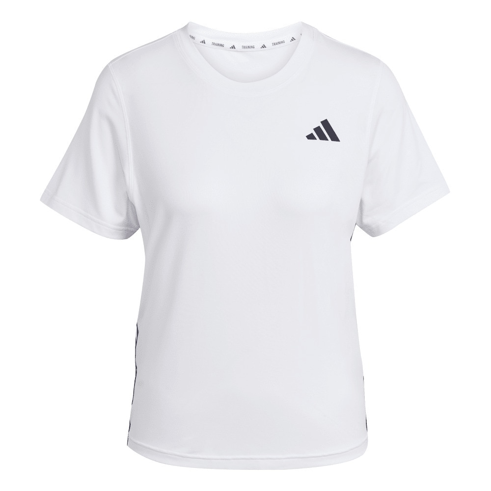 アディダス（adidas）（レディース）トレイン エッセンシャルズ スリーストライプス ワークアウト半袖Tシャツ KUC81-JH1393