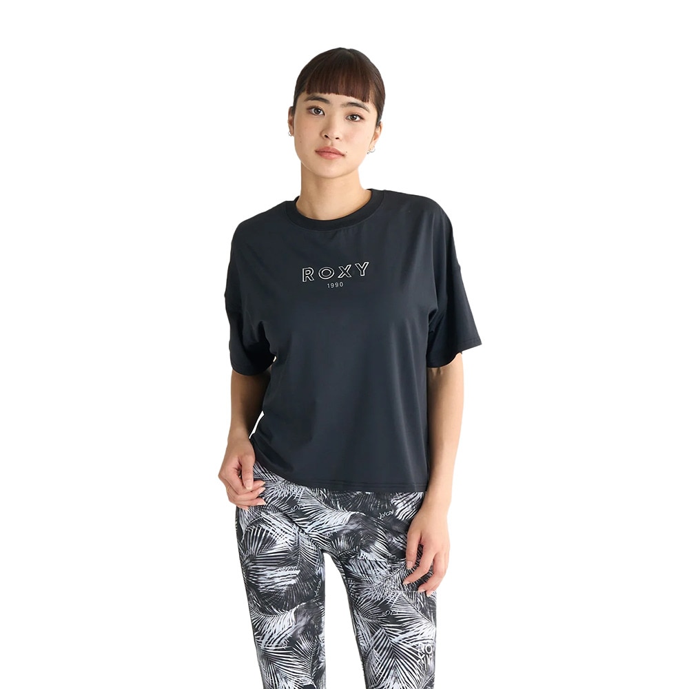 ロキシー（ROXY）（レディース）TREAUSRE YOURSELF 半袖Tシャツ フィットネス スポーツ 25SURST252563BLK