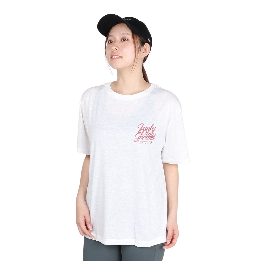 ジーフィット（G-FIT）（レディース）リラックスフィット半袖トップ GA-C673TS-W
