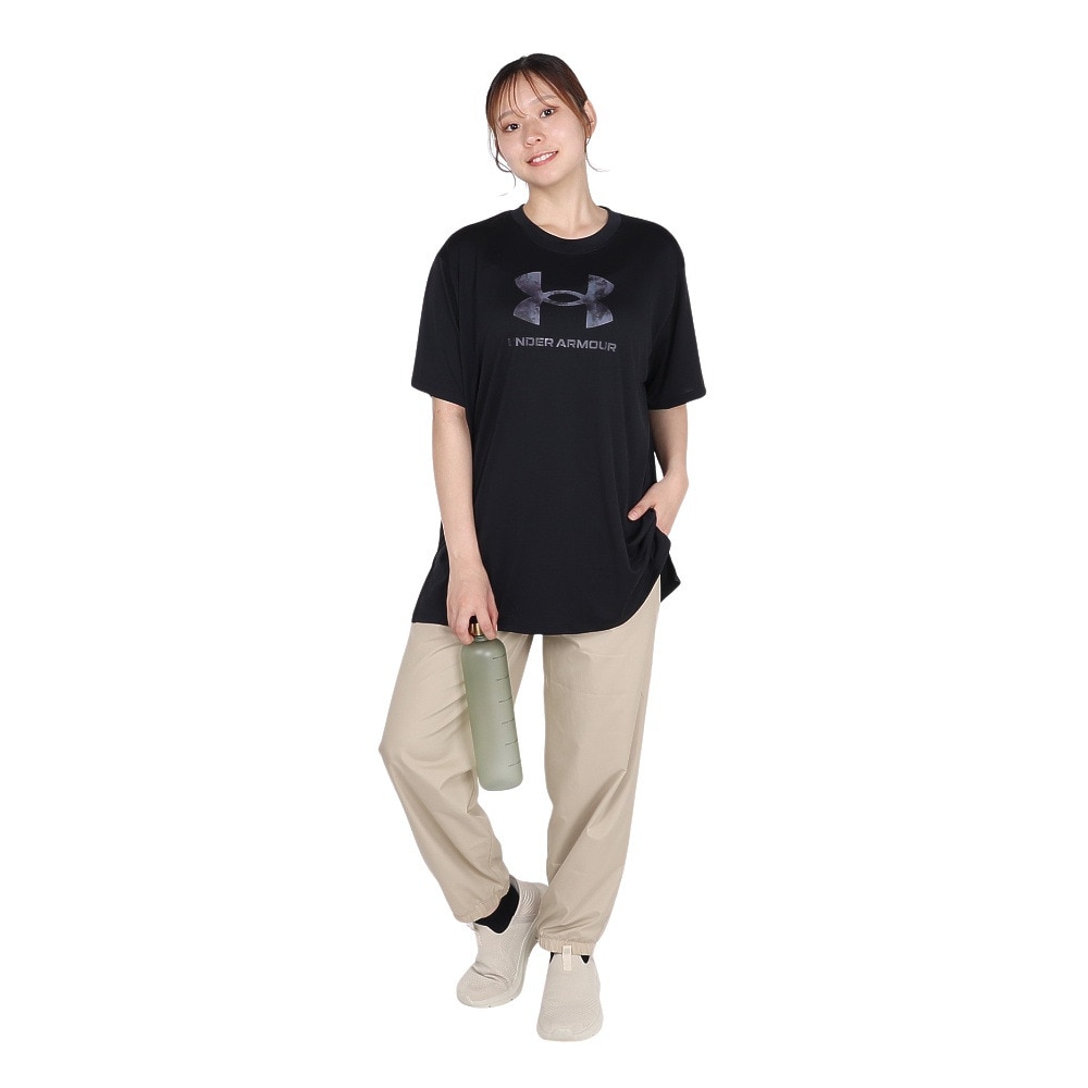 アンダーアーマー（UNDER ARMOUR）（レディース）テック オーバーサイズド ビッグロゴ Tシャツ 6007702 001
