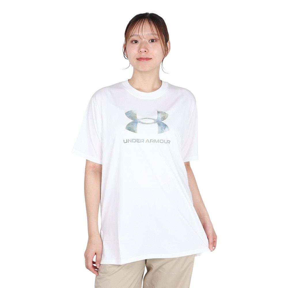 アンダーアーマー（UNDER ARMOUR）（レディース）テック オーバーサイズド ビッグロゴ Tシャツ 6007702 100