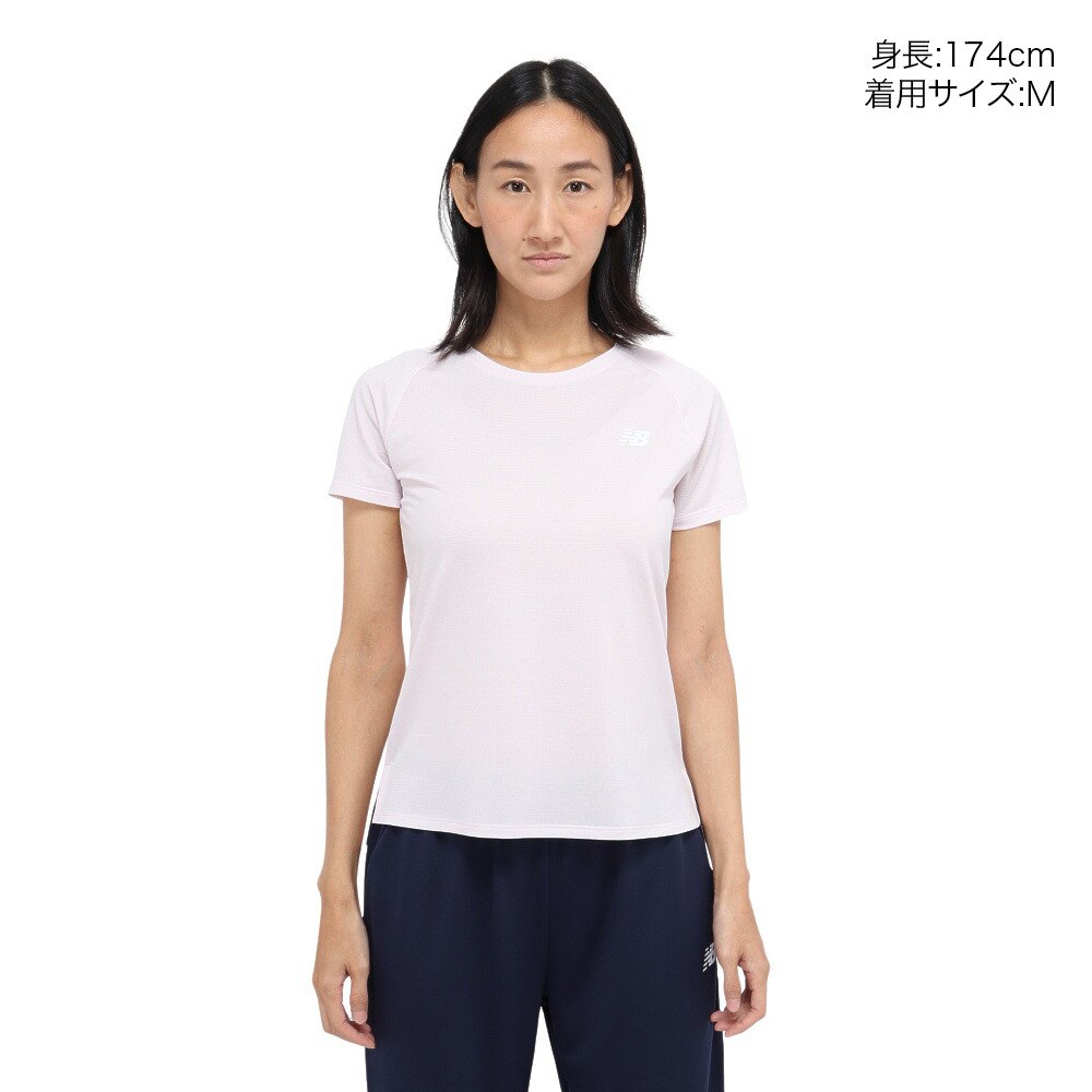 ニューバランス（new balance）（レディース）スポーツ ショートスリーブTシャツ AWT53400PTG