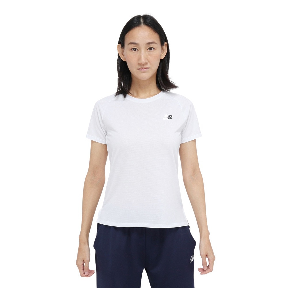 ニューバランス（new balance）（レディース）スポーツ ショートスリーブTシャツ AWT53400WT