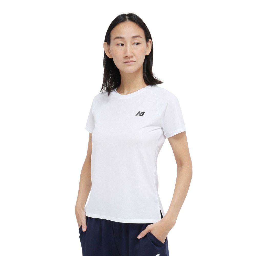 ニューバランス（new balance）（レディース）スポーツ ショートスリーブTシャツ AWT53400WT