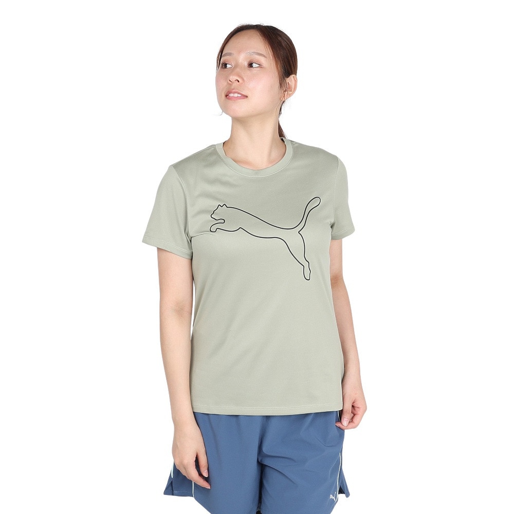 プーマ（PUMA）（レディース）ウィメンズ トレーニング TAD エッセンシャル ロゴ 半袖Tシャツ 527332 82 KHK