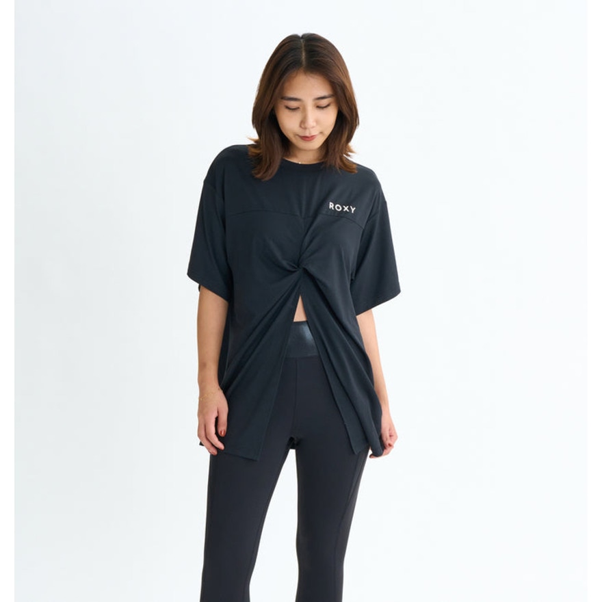 ロキシー（ROXY）（レディース）ALL IS WELL TEE フィットネス 半袖Tシャツ 25FWRDK254513BLK