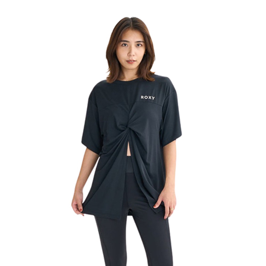 ロキシー（ROXY）（レディース）ALL IS WELL TEE フィットネス 半袖Tシャツ 25FWRDK254513BLK