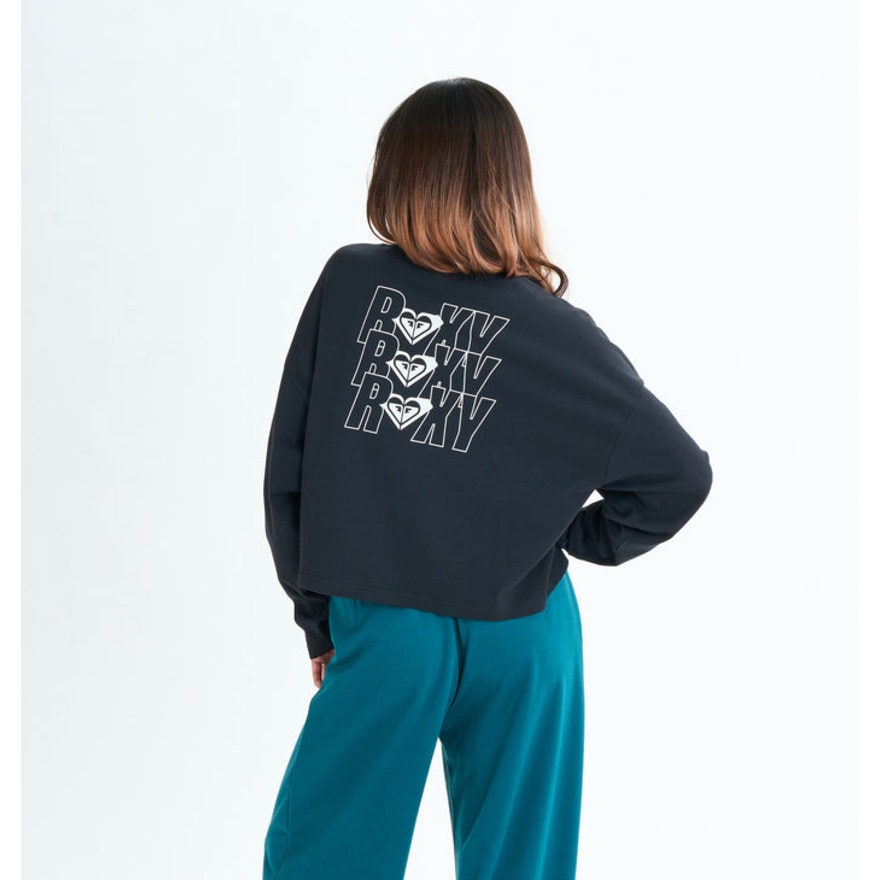 ロキシー（ROXY）（レディース）TRIPLE HEARTS L/S TEE フィットネス 長袖Tシャツ 25FWRLT254542BLK